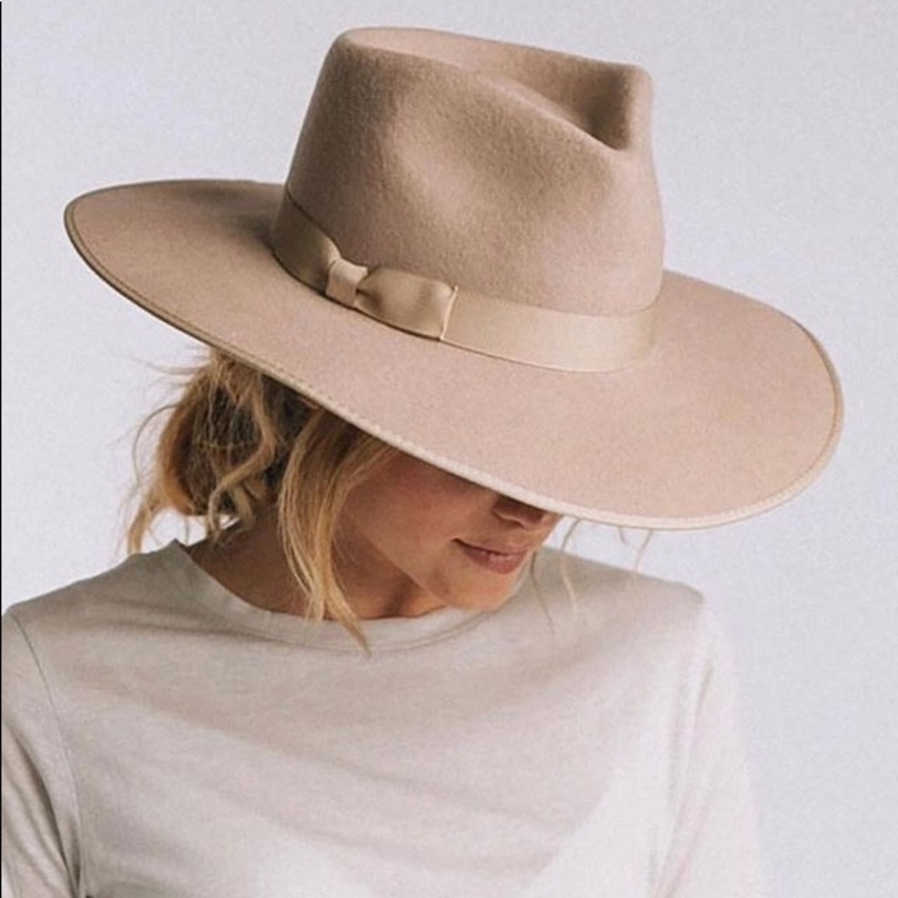Boho Rancher Chic Hat Beige Tan Cowboy Western - Picture 3 of 7